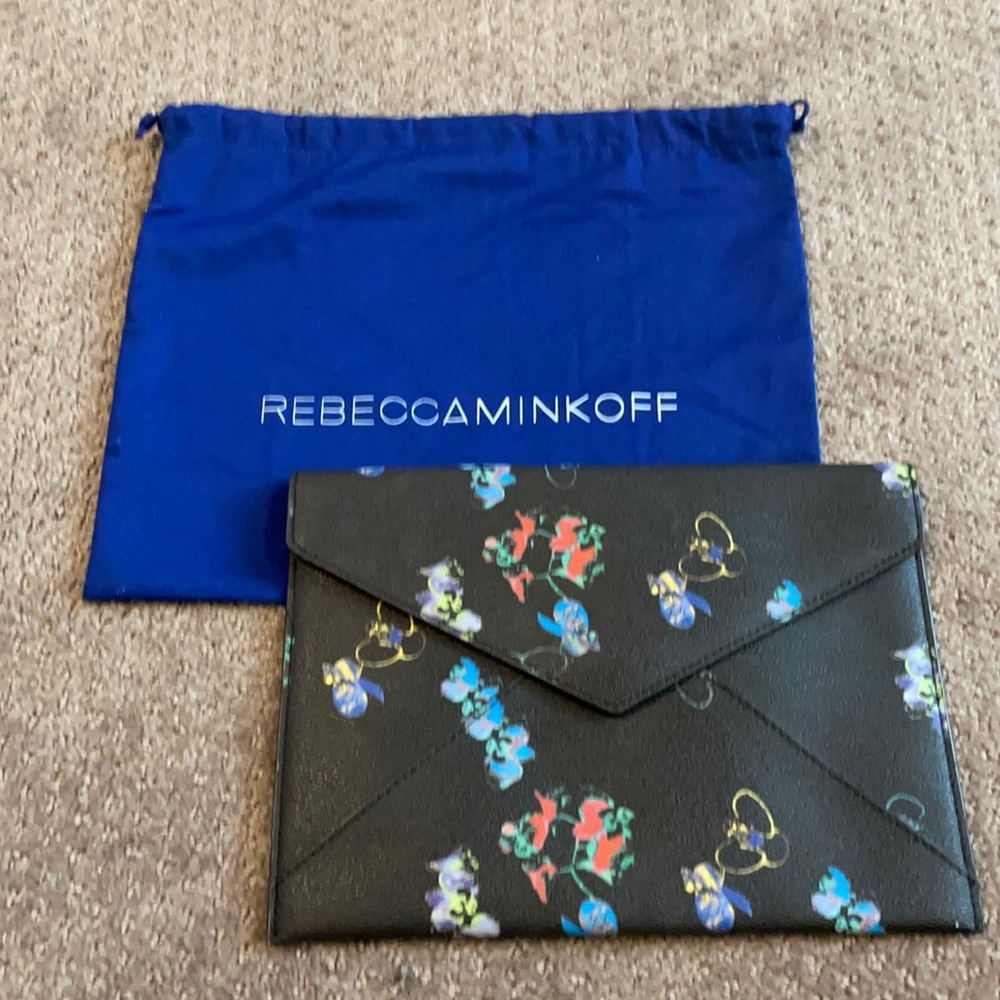 Rebecca Minkoff Black Floral Clutch
